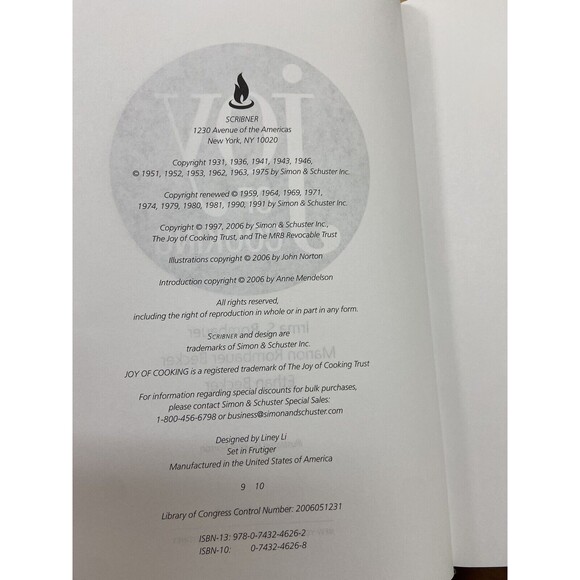 Best Loved and Brand Joy of Cooking Cook Book by Irma S. Rombauer 2006 Hardcover - Picture 3 of 4